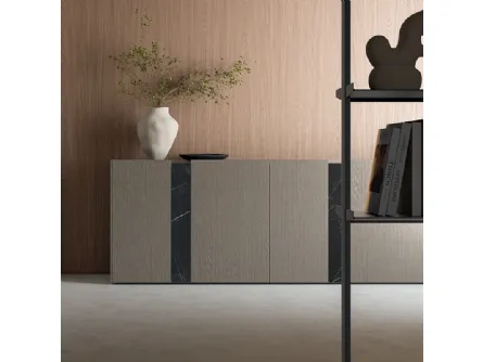 Madia DA45 in essenza Rovere con inserti in gres di Dall'Agnese