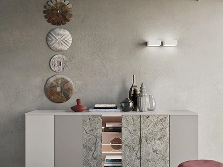 Madia Horizon Tetris 958 in laccato e vetro di Mobilgam