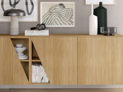 Madia sospesa con ante oblique Pratico L1838 H636 di SantaLucia