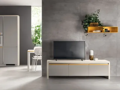 Madia Living Dandy Plus 01 Grigio Velo e Giallo Senape di Scavolini