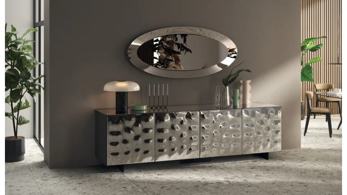 Madia Sideboard 02 in vetro specchiato Glow di Scavolini