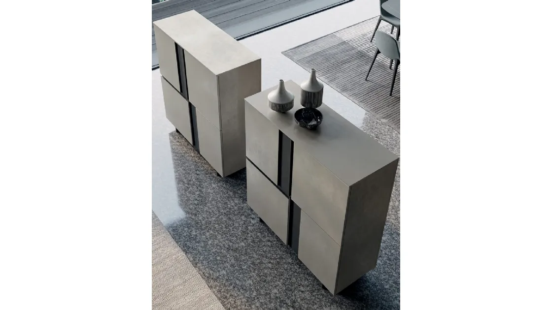 Madia alta in laccato metallico Slim Up di Dall'Agnese