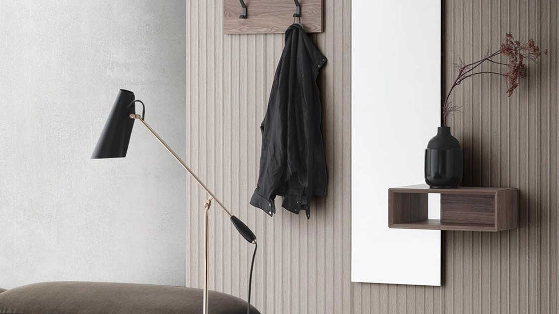 Mobile ingresso con specchio e appendiabiti Lego di La Primavera