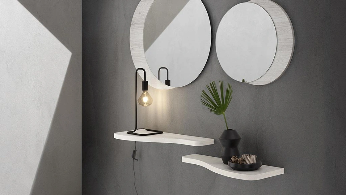 Mobile ingresso Nancy composto da mensole e specchi di La Primavera