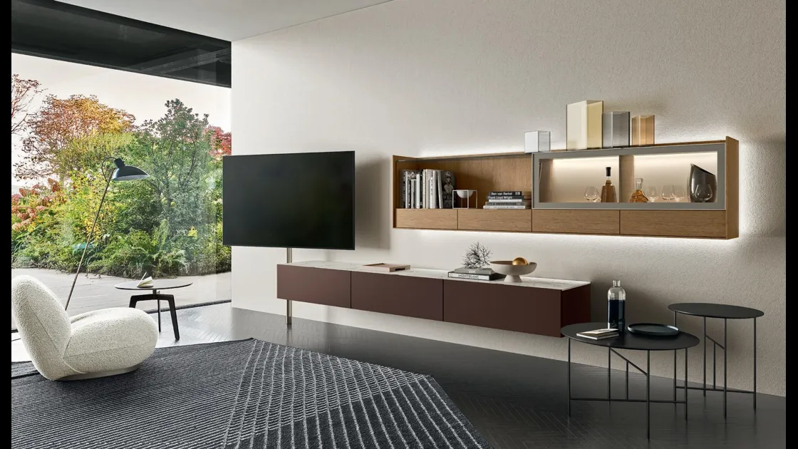 Mobile Porta Tv Cabaret Glass di Sangiacomo