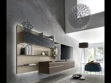 Mobile Porta Tv sospeso Lampo di Sangiacomo