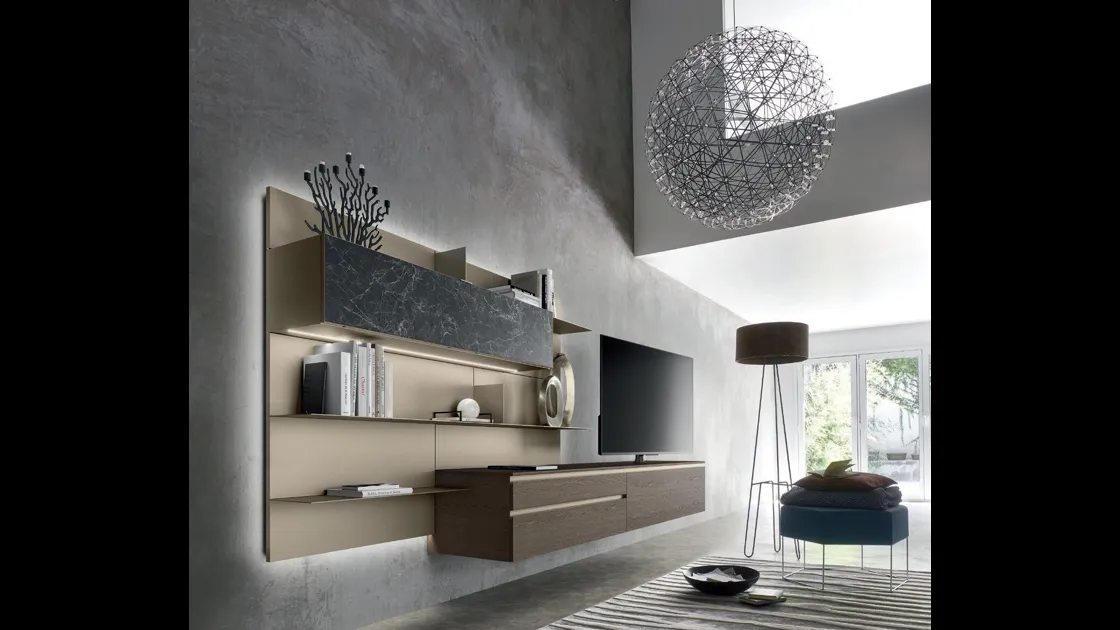 Mobile Porta Tv sospeso Lampo di Sangiacomo