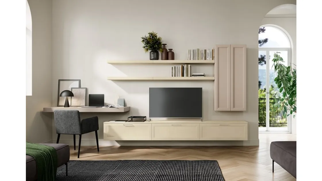 Parete Attrezzata Arcadia L004 di Colombini Casa