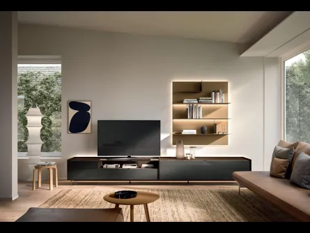 Parete Attrezzata Cabaret Glass di Sangiacomo