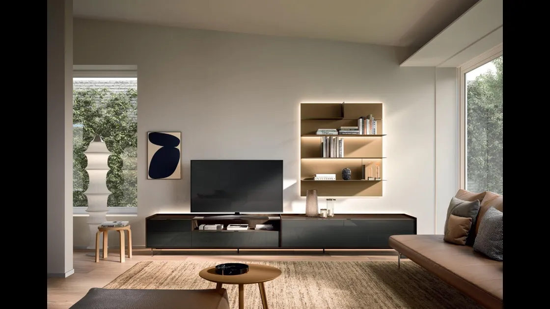 Parete Attrezzata Cabaret Glass di Sangiacomo