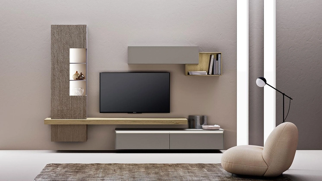 Parete Attrezzata Composizione Horizon 1011 di Mobilgam