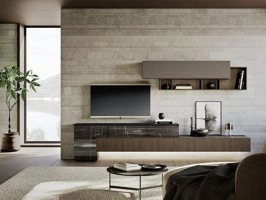 Parete Attrezzata Composizione Horizon 1014 di Mobilgam