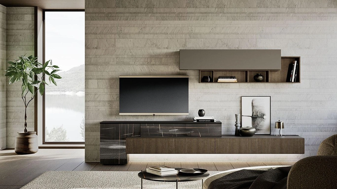 Parete Attrezzata Composizione Horizon 1014 di Mobilgam