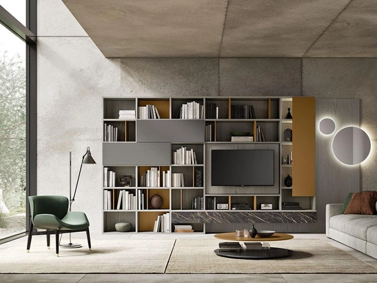 Parete Attrezzata Composizione Horizon 1023 di Mobilgam