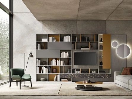 Parete Attrezzata Composizione Horizon 1023 di Mobilgam