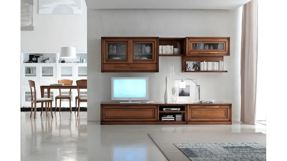 Parete Attrezzata Cristina 21P16 finitura Noisette di Fasolin