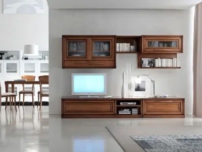 Parete Attrezzata Cristina 21P16 finitura Noisette di Fasolin