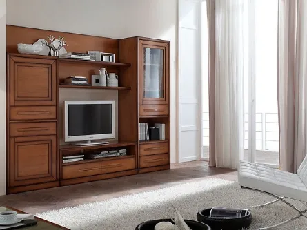 Parete Attrezzata Cristina 21P18 finitura Noisette di Fasolin