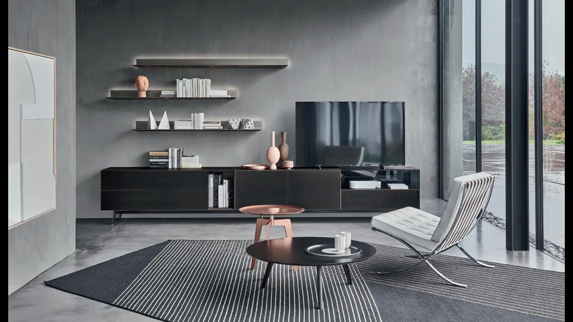 Parete Attrezzata Domino Vitrum di Sangiacomo