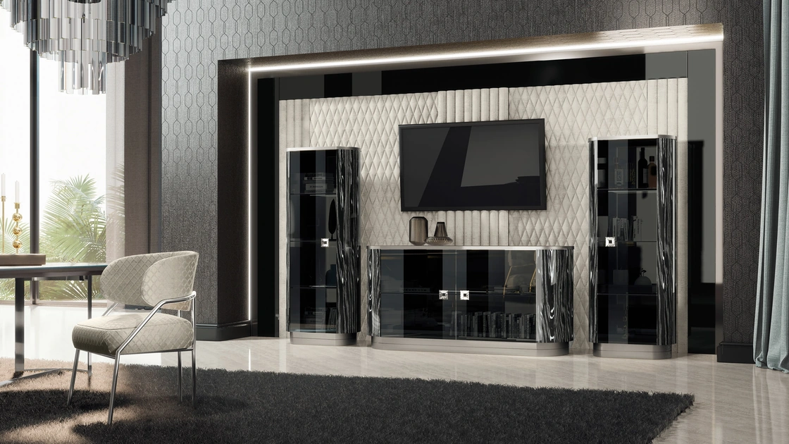 Parete Attrezzata Duse in ebano di Adriatica