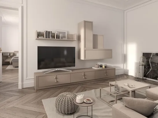 Parete Attrezzata Flor 47F15 finitura Denver e Torrone di Fasolin