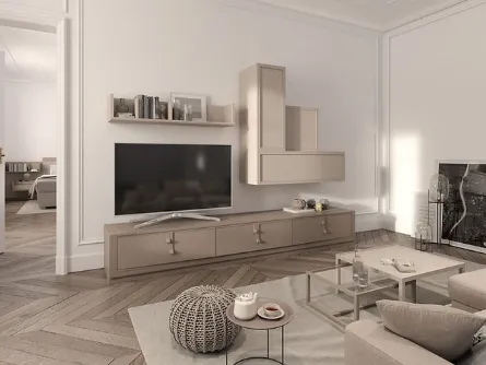 Parete Attrezzata Flor 47F15 finitura Denver e Torrone di Fasolin