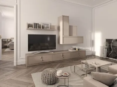 Parete Attrezzata Flor 47F15 finitura Denver e Torrone di Fasolin