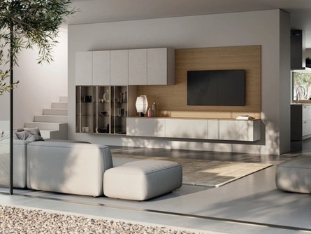 Parete Attrezzata sospesa Living Moda 01 di Scavolini