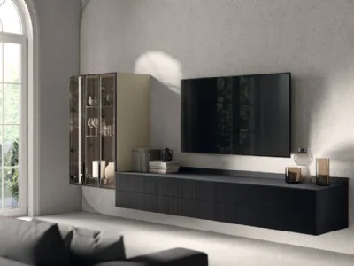 Parete Attrezzata Living Musa in Rovere Berry 04 di Scavolini