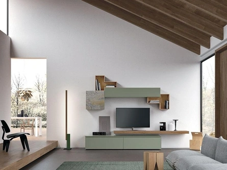 Parete Attrezzata Composizione Horizon 905 in laccato opaco di Mobilgam