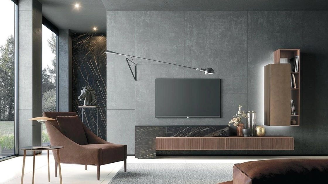 Parete Attrezzata Composizione Horizon 907 di Mobilgam