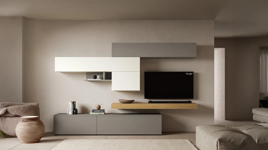 Parete Attrezzata Pratico PTG413 di SantaLucia