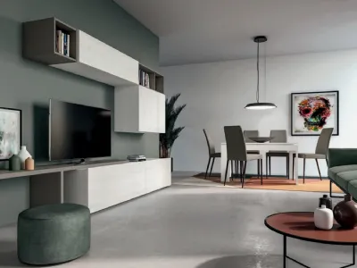 Parete Attrezzata moderna Pratico PTG303 di SantaLucia