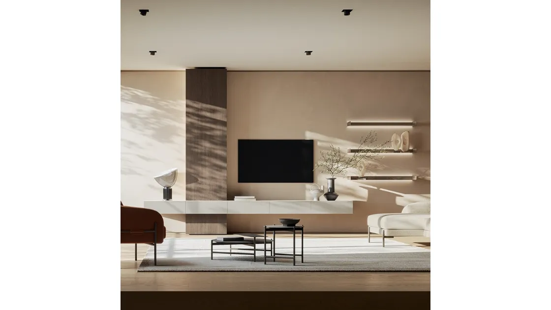 Parete Attrezzata Slim Grigio Perla di Dall'Agnese