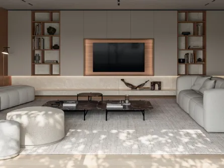 Parete Attrezzata Speed in Laccato e Gres di Dall'Agnese