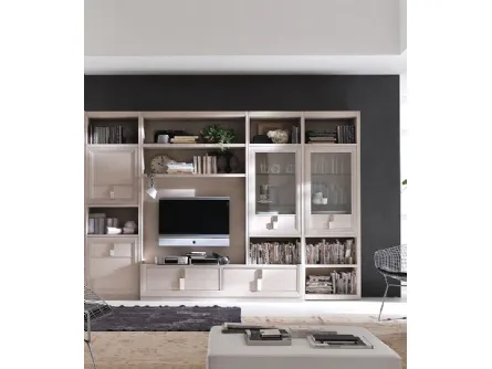 Parete Attrezzata Tea M finitura Madreperla di Fasolin