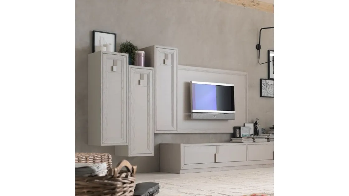 Parete Attrezzata Tea T finitura Madreperla di Fasolin