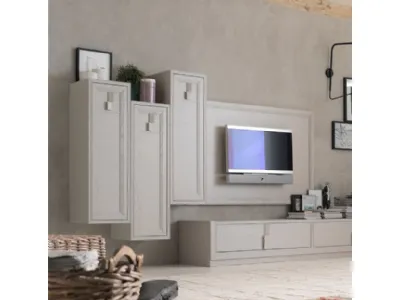 Parete Attrezzata Tea T finitura Madreperla di Fasolin