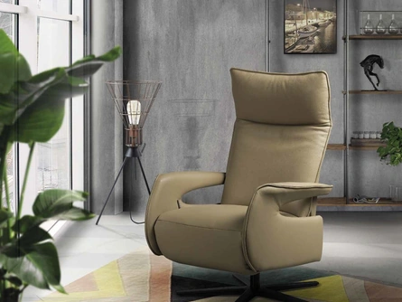 Poltrona Relax di design in pelle Aida de Il Benessere