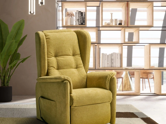 Poltrona Relax Lift Angela in tessuto imbottito de Il Benessere
