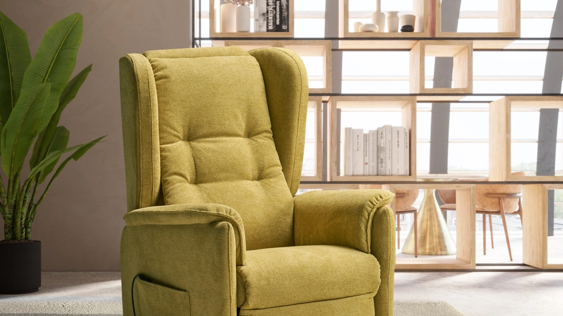 Poltrona Relax Lift Angela in tessuto imbottito de Il Benessere