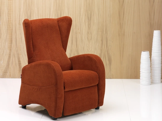 Poltrona Relax con movimento manuale Minnie in tessuto de Il Benessere