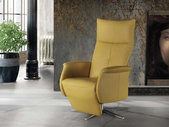 Poltrona Relax di design Nina in pelle de Il Benessere