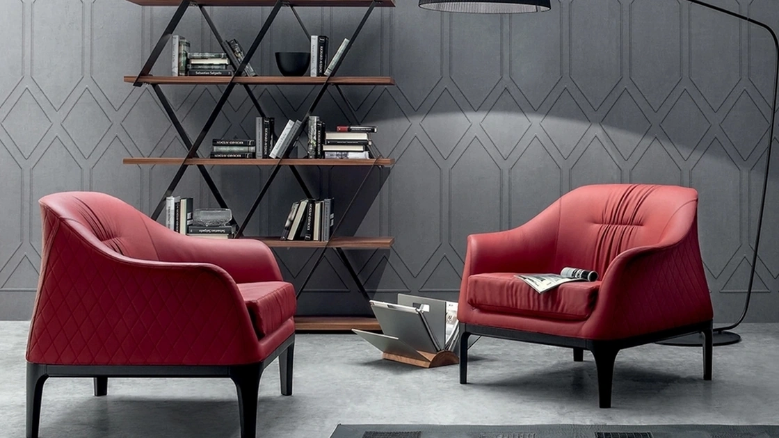 Poltrona in pelle Tiffany di Tonin Casa