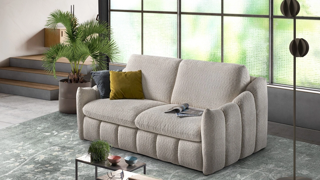 Divano Letto lineare in tessuto Bon Bon de Il Benessere