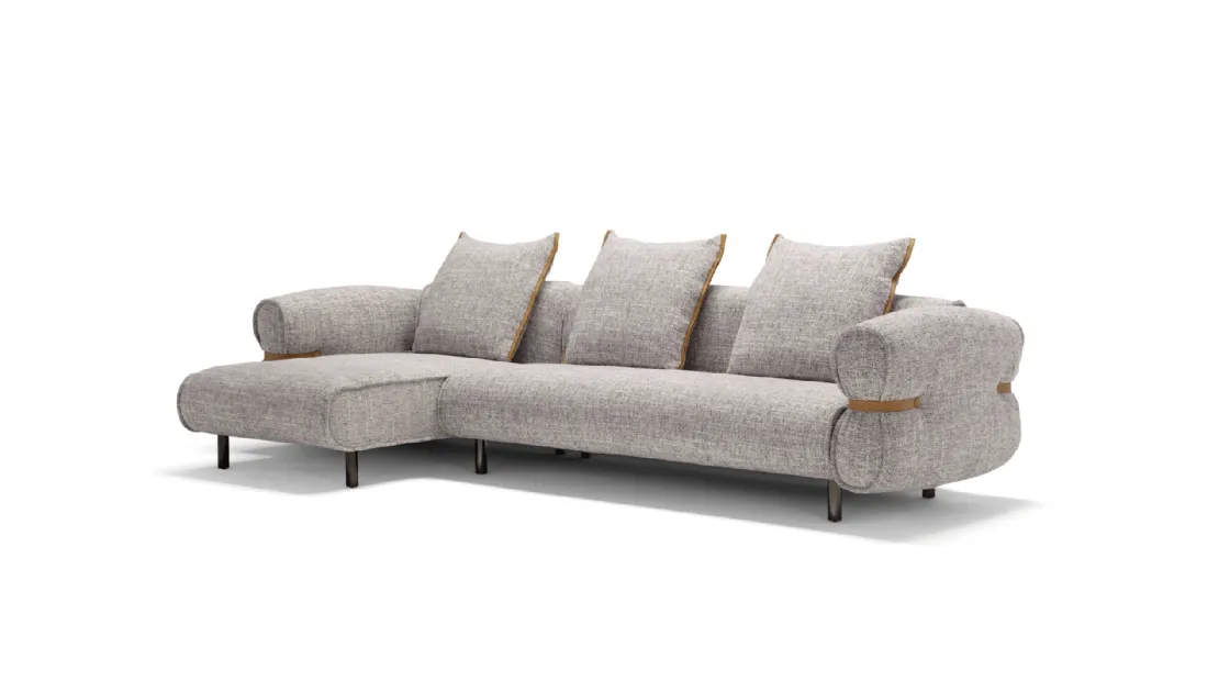 Divano con penisola Bonbon Up di Max Divani