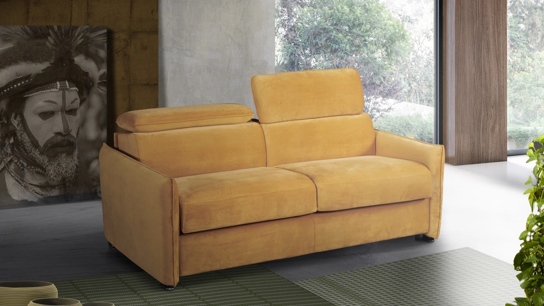 Divano Letto in tessuto con poggiatesta reclinabili Oasi de Il Benessere