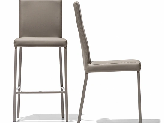 Sgabello in ecopelle e metallo Garda di Connubia