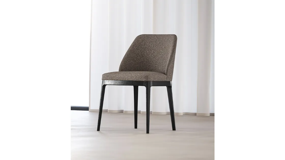 Sedia Milano in tessuto imbottito di Fasolin