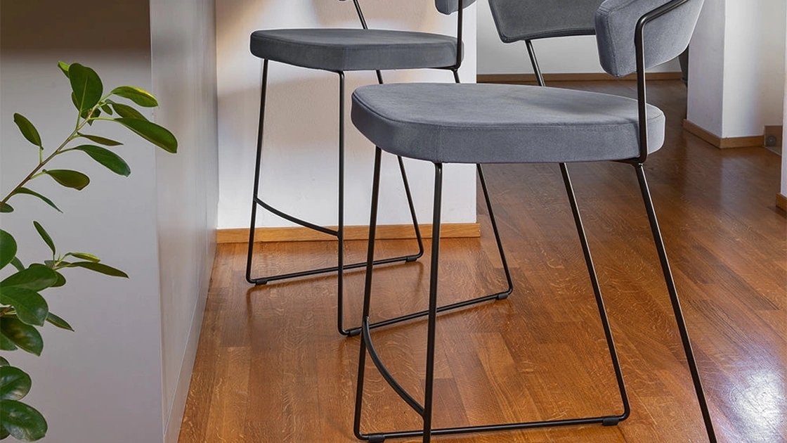 Sgabello in tessuto New York di Connubia